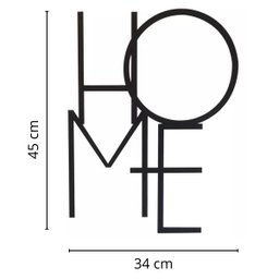 Escultura Decorativa de Parede Home em Mdf 6mm Preto - 2