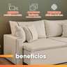 Sofá Cama Retrátil 4 Lugares 2,30m com Almofadas Linho Focus - 8