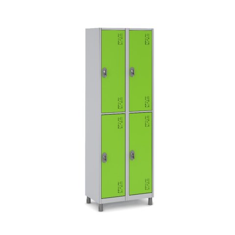 Armário Industrial 4 Portas Grandes em Aço:verde