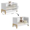 Quarto de Bebê com Cômoda 4410 e Berço Mini Cama 4300 Branco Acetinado Patoti Móveis - 3