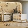 Quarto de Bebê com Cômoda 4410 e Berço Mini Cama 4300 Branco Acetinado Patoti Móveis - 1