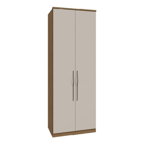 Guarda Roupa Modulado 02 Portas com Colmeia 234cm Setiba - Jequitibá/offwhite
