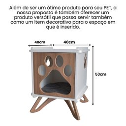 Mesa Cabeceira Pet Cachorro Mdf Pata com Pés - 2