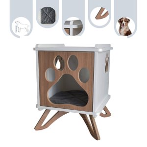 Mesa Cabeceira Pet Cachorro Mdf Pata com Pés