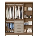 Ver imagem 5 de Guarda Roupa Casal 165cm 6 Portas Khani Carvalho/fendi Z17 - Mpozenato
