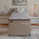 Ver mais imagens de Cama Box Baú Solteiro + Colchão Comfort Class Pillow Top Bege/suede Bege
