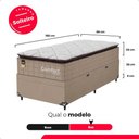 Ver imagem 4 de Cama Box Baú Solteiro + Colchão Comfort Class Pillow Top Bege/suede Bege