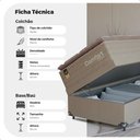 Ver imagem 3 de Cama Box Baú Solteiro + Colchão Comfort Class Pillow Top Bege/suede Bege