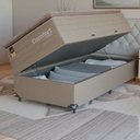 Ver imagem 1 de Cama Box Baú Solteiro + Colchão Comfort Class Pillow Top Bege/suede Bege