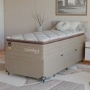 Ver imagem 7 de Cama Box Baú Solteiro + Colchão Comfort Class Pillow Top Bege/suede Bege