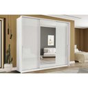 Ver imagem 1 de Guarda Roupa 3 Portas de Correr (1 C/ Espelho) e 4 Gavetas Porto Branco - Politorno