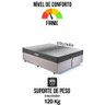 Cama Baú King 193x203 Suede Bege com Dual Firm Espuma Ecoflex - 6