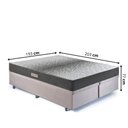 Ver imagem 2 de Cama Baú King 193x203 Suede Bege com Dual Firm Espuma Ecoflex