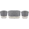 Jogo Sofá + 2 Poltronas Bia para Recepção Consultório e Clínica - Boucle Bege/cinza:boucle Bege/cinz - 4