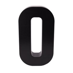 Números e Letras Residenciais / Comerciais Preto 3D 19cm:0 - 1