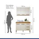 Ver imagem 4 de Lavanderia Modulada Brasília Armário Aéreo e Balcão Kaiki Móveis
