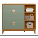 Ver imagem 2 de Conjunto de Quarto com Guarda- Roupa, Cômoda e Berço Ipê - Albatroz