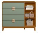 Ver imagem 2 de Conjunto de Quarto com Guarda- Roupa, Cômoda e Berço Ipê - Albatroz