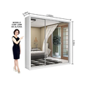 Ver imagem 2 de Guarda Roupa Clara Premium com Espelho Branco - Carioca