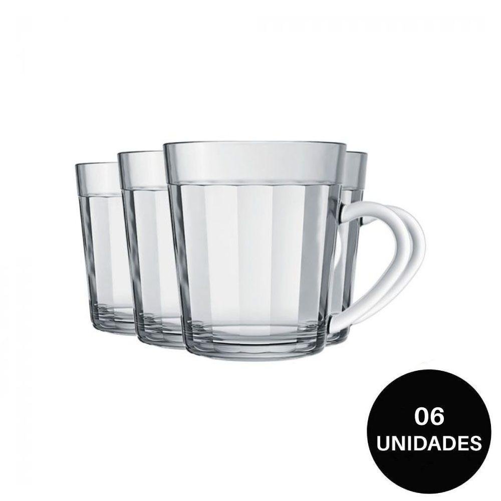 Jogo Xícaras Café Estilo Copo Americano 270ml Nadir 06 Peças - 1