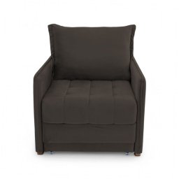 Poltrona Cama Reclinável Retrátil Viena Veludo Marrom - Loja Sheep - 4