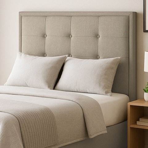 Cabeceira Cama Box Casal 140 Cm Viena Linho Bege - Nexta Casa