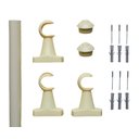 Ver imagem 2 de Kit varão para cortina 2,20mts palha 28mm compacto sala / quarto