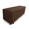 Puff Baú Sapateira Casal Suede Marrom - 2
