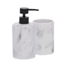Conjunto Porta-sabonete Liquido Mármore Carrara 2 Peças Mart - 1