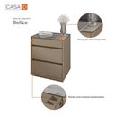 Ver imagem 4 de Kit 2 Mesas de Cabeceira Belize 3 Gavetas MDP Fendi Casa D Móveis