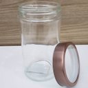 Ver imagem 6 de Kit 4 Potes de Vidro Lyor 500ml com Tampa de Acrílico Rosé Gastro Mantimentos