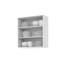Ver imagem 5 de Armário Aéreo 80cm 100% MDF 02 Portas com Vidro Temperado HP Americana Branco