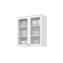 Ver imagem 3 de Armário Aéreo 80cm 100% MDF 02 Portas com Vidro Temperado HP Americana Branco