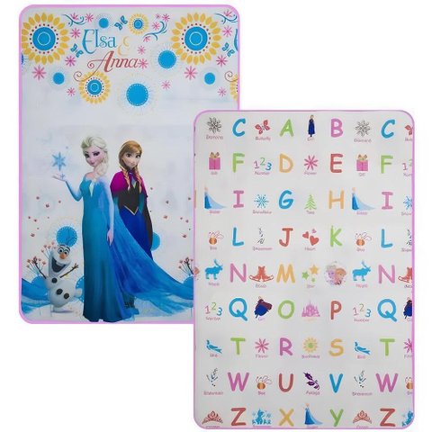 Tapete Infantil Dupla Face Recreio Irmã Frozen Colchonete Tatame Disney Branco/Cd