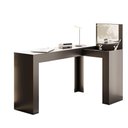 Ver mais imagens de Escrivaninha Mesa Escritório Penteadeira em L Porta Objetos Jade 135,5cm Preto