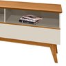 Rack Bancada TV 75 Pol 218 cm 148X 2 Gavetas Off White Nature Tebar - 6
