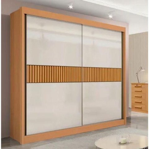Guarda Roupa Cancun 2 Portas 100%MDF Ripado - Ddoro Móveis