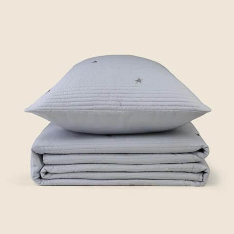 Kit Colcha Stars Microfibra Azul Casal - A\baby