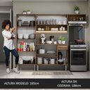 Ver imagem 6 de Armário de Cozinha Compacta Rustic/Cinza Emilly Top Madesa