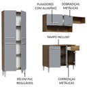 Ver imagem 5 de Armário de Cozinha Compacta Rustic/Cinza Emilly Top Madesa