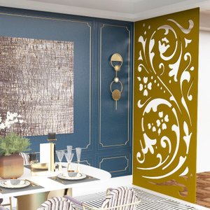 Painel Vazado Divisória Mdf Marselha Crú - 0,60x2,60m