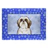 Colchonete Cama Tapete Pet Cães 73x50cm Azul Shih-Tzu - 1