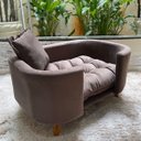 Ver imagem 1 de Sofá Caminha Grande Porte Pet Luxo em Sued Premium:marrom