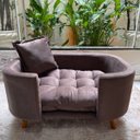 Ver imagem 4 de Sofá Caminha Grande Porte Pet Luxo em Sued Premium:marrom