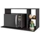 Ver imagem 1 de Suporte Microondas 2 Nichos Laila Bp 80 Cm Eratto Moveis - Preto