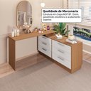 Ver imagem 6 de Penteadeira em L com 6 Gavetas Flex Multimóveis Crrui-CMO004 Madeirado/Branco
