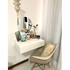 Mesa de Cabeceira Penteadeira Gaveta Suspensa 60cm