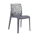 Ver imagem 2 de Kit 4 Cadeira de Jantar Gruvyer Vazada- Cinza Claro Ajl Store Kit 4 Cadeiras Gruvyer -cinza