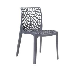 Kit 4 Cadeira de Jantar Gruvyer Vazada- Cinza Claro Ajl Store Kit 4 Cadeiras Gruvyer -cinza - 2