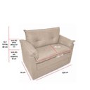 Ver imagem 5 de Sofá Compacto 2 Lugares Suede Confortável Minnors 1,20 Mts Cor:Cappuccino